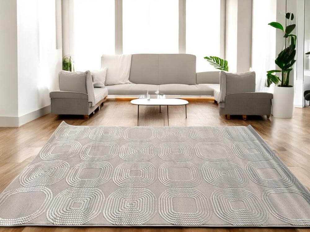 Modern Szürke Delhi Szőnyeg 36734