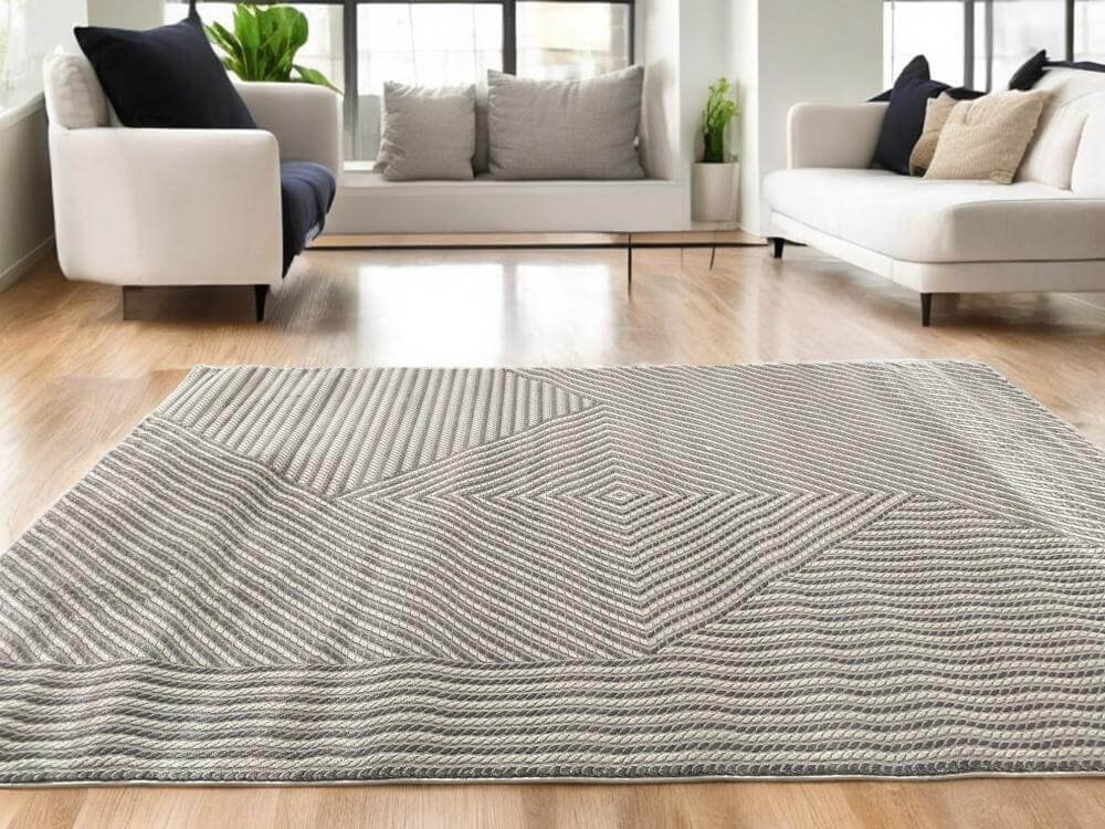 Modern Szürke Delhi Szőnyeg 40371