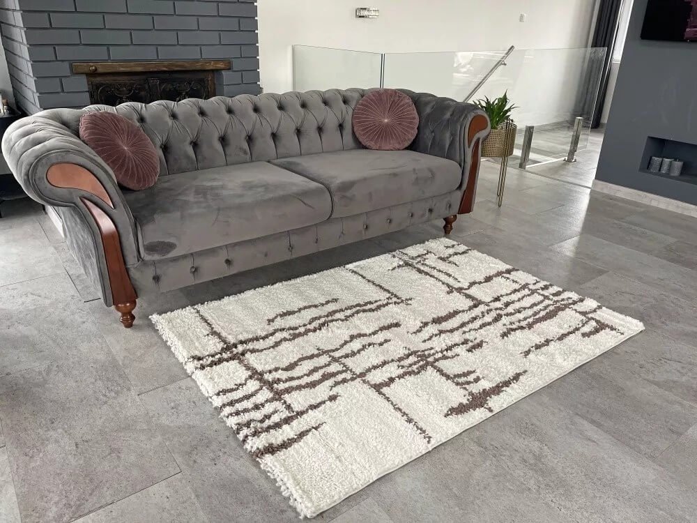 Puha Fehér-Barna Buda Szőnyeg 8708 - Image 2