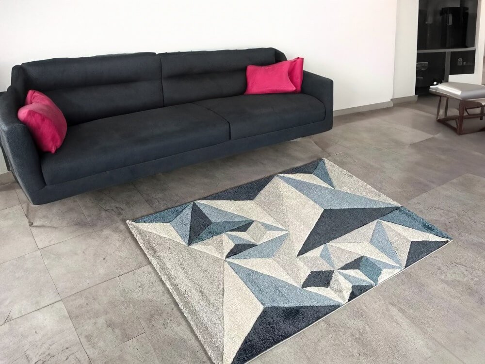 Modern Kék Milano Szőnyeg 2396