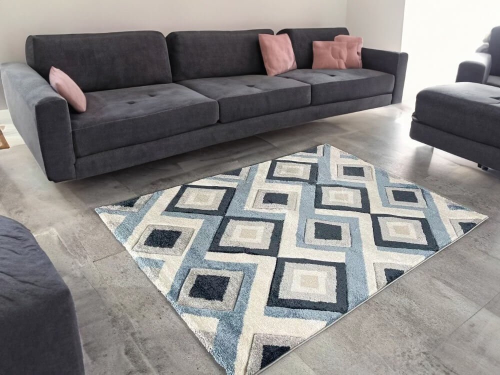 Modern Kék Milano Szőnyeg 2404