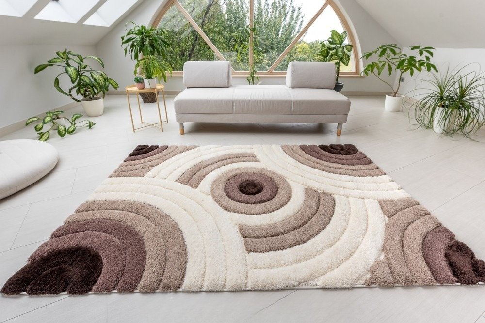 Nyomott mintás Bézs Messi Szőnyeg 5489