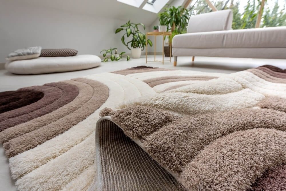 Nyomott mintás Bézs Messi Szőnyeg 5489 - Image 2