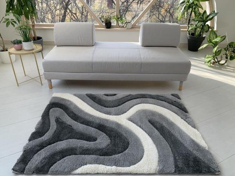 Nyomott mintás Szürke Messi Szőnyeg 5495