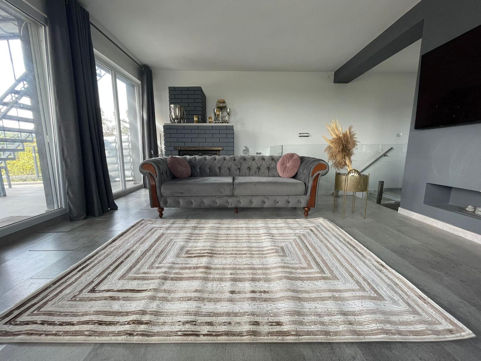 Modern Barna Lavina Szőnyeg 742 - Image 3