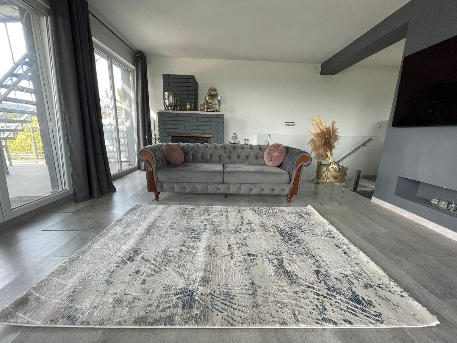 Modern Kék Lavina Szőnyeg 748 - Image 3