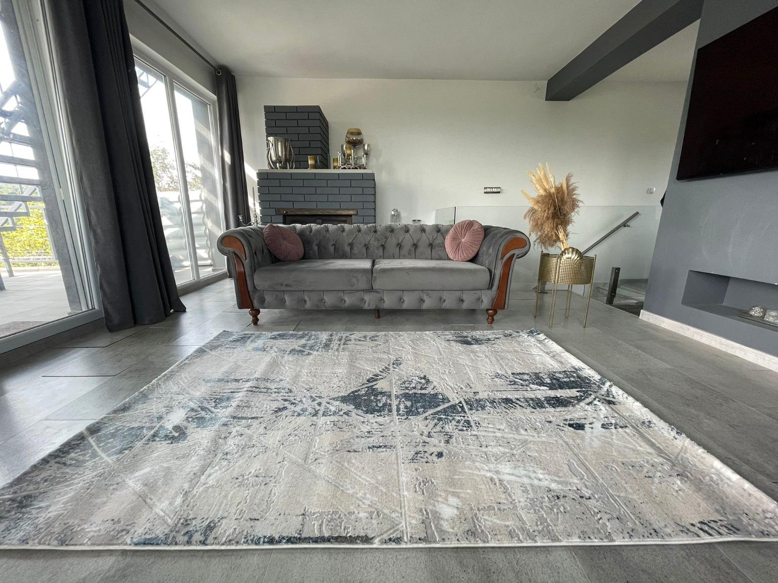 Modern Kék Lavina Szőnyeg 749 - Image 3