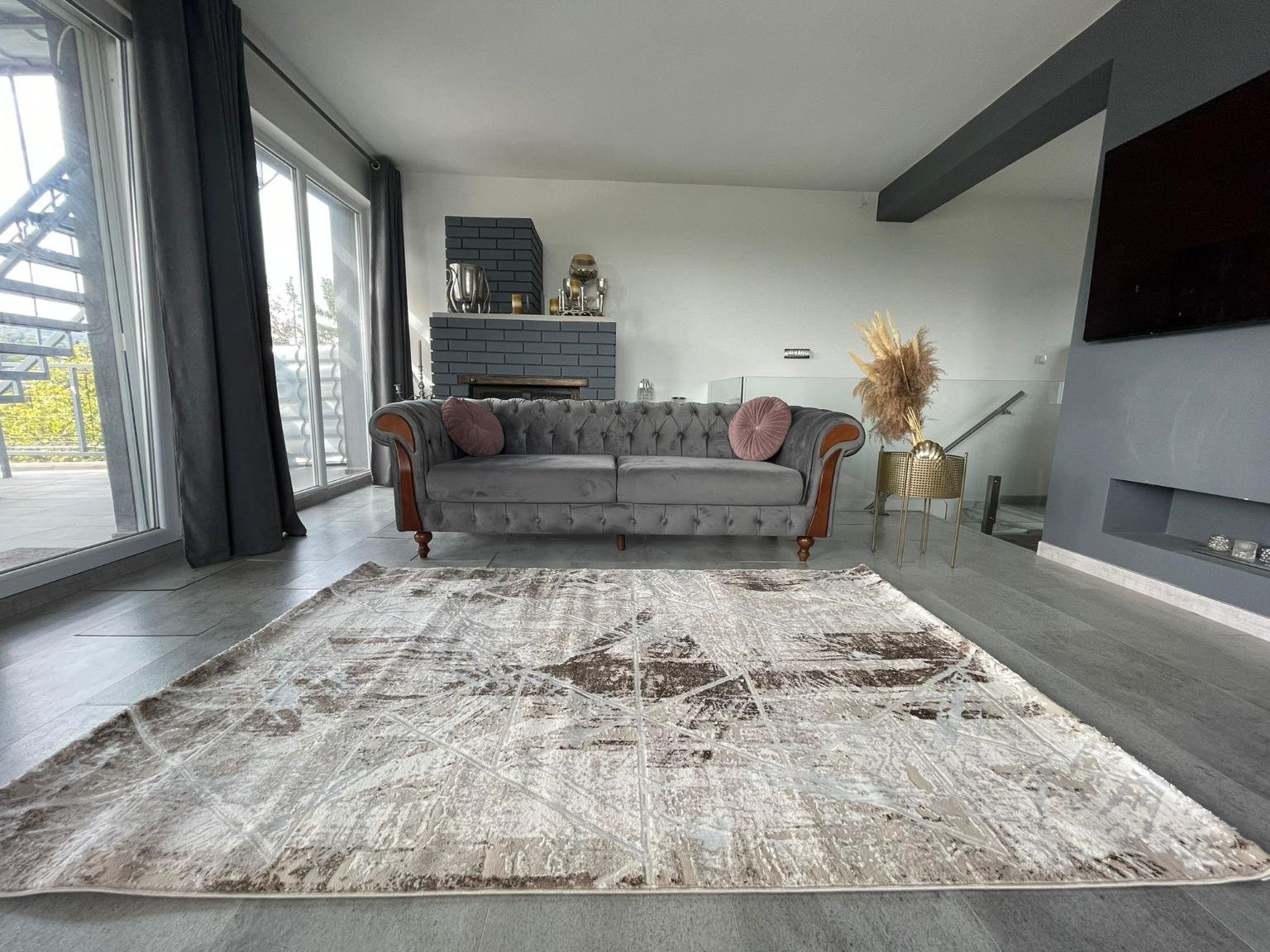 Modern Barna Lavina Szőnyeg 749 - Image 3