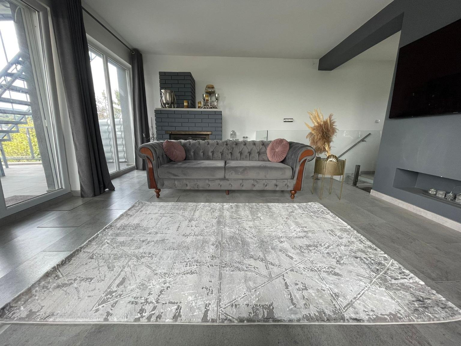 Modern Szürke Lavina Szőnyeg 749 - Image 3