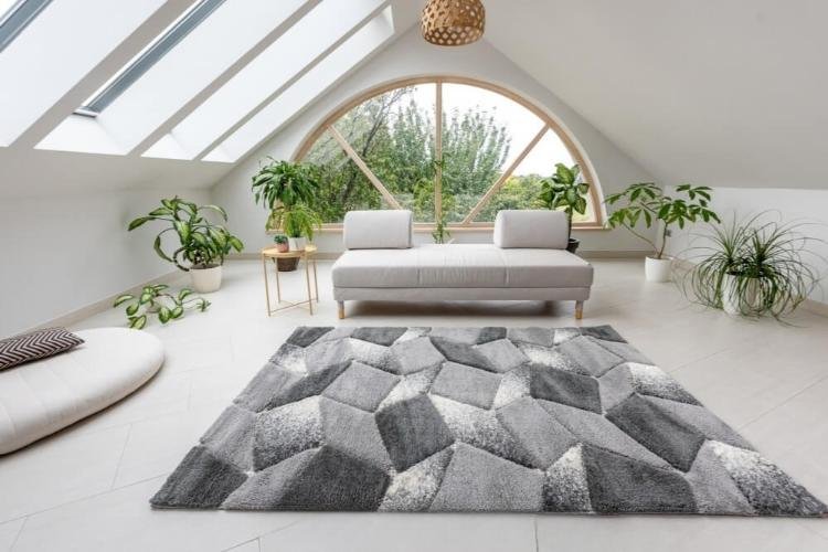 Nyomott mintás Szürke Messi Szőnyeg 7967