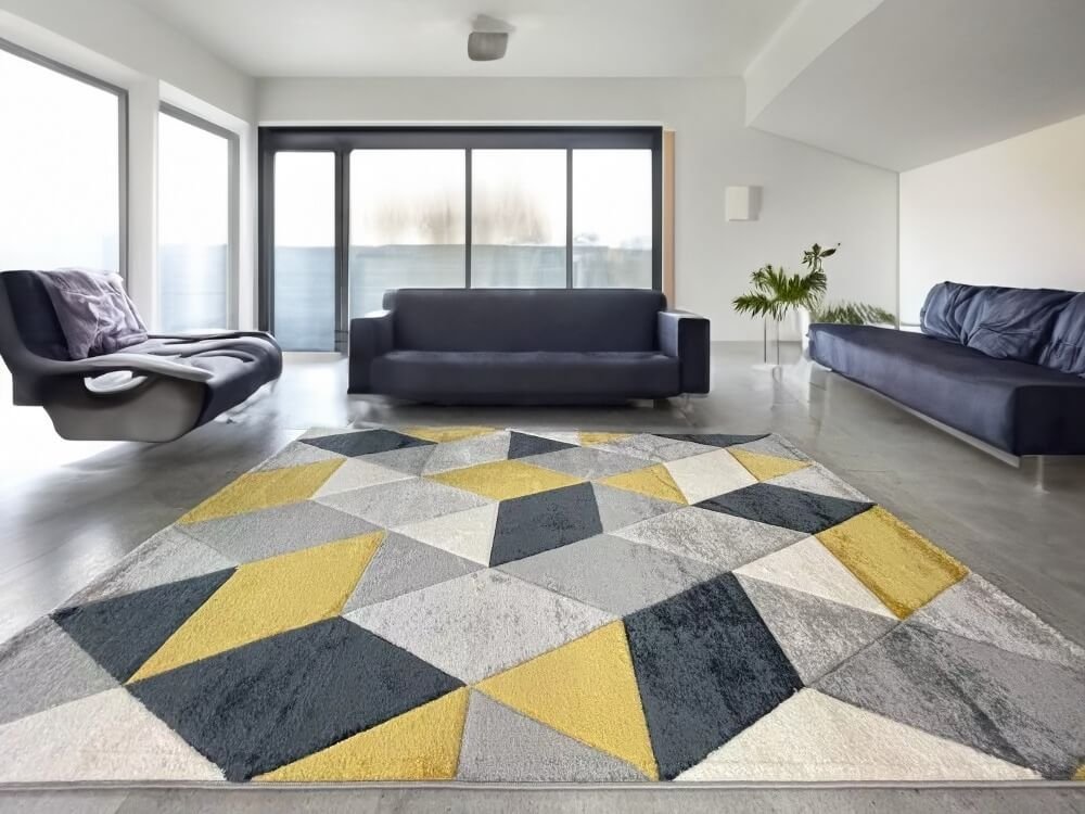Modern Sárga Milano Szőnyeg 8797