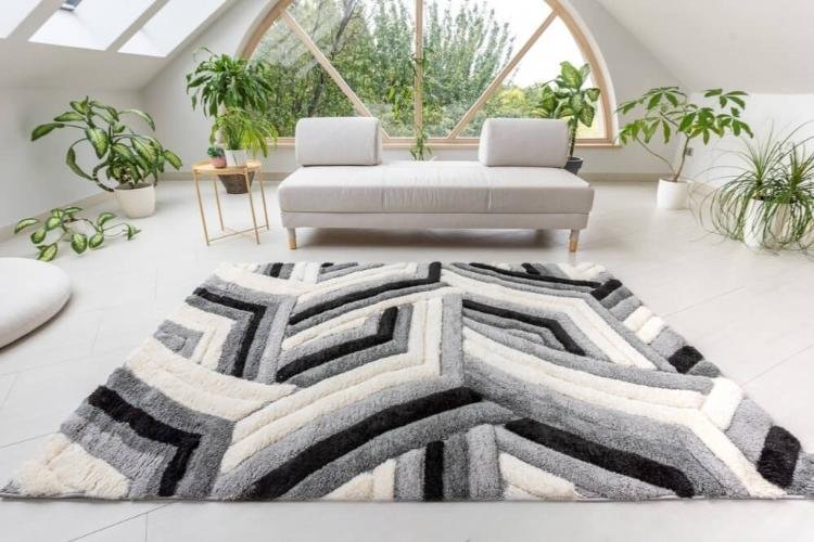 Nyomott mintás Szürke Messi Szőnyeg 8837