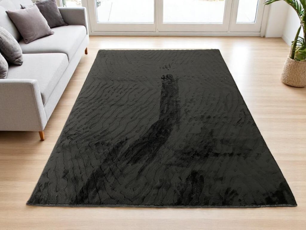 Csúszásmentes Mintás Fekete Olivia Szőnyeg