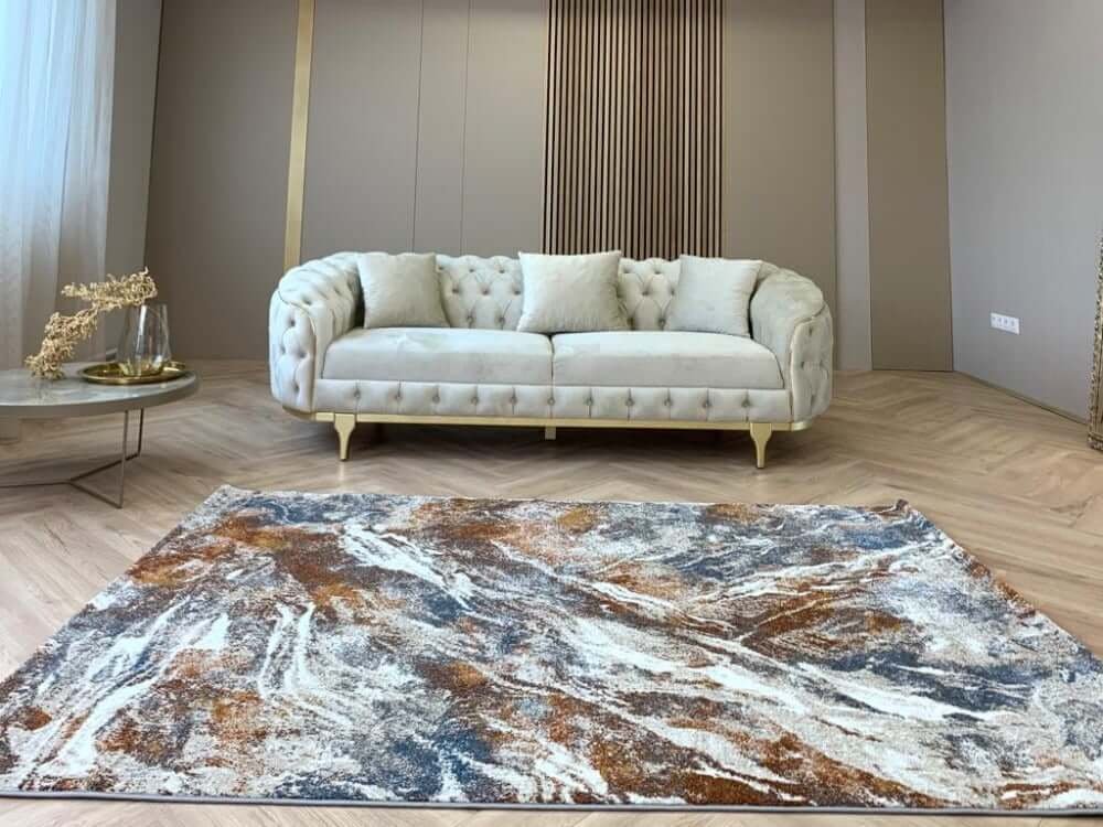 Modern Kék-Sárga Ocean Szőnyeg 861