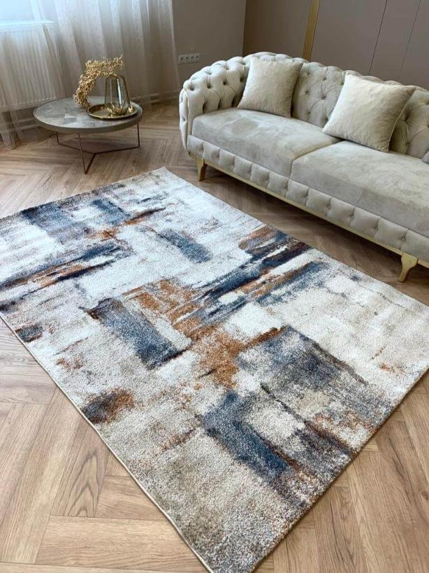 Modern Kék-Sárga Ocean Szőnyeg 150 - Image 2