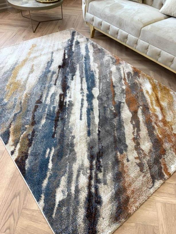 Modern Kék-Sárga Ocean Szőnyeg 154 - Image 2