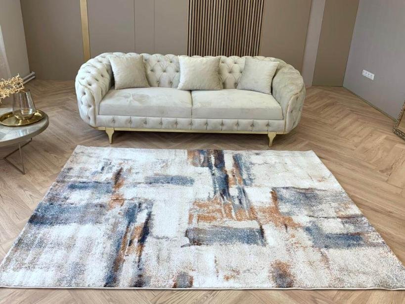 Modern Kék-Sárga Ocean Szőnyeg 150