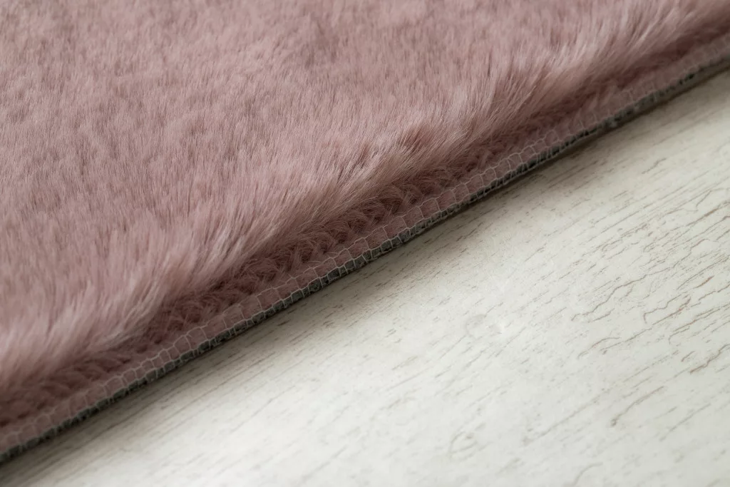 Vastag Rózsaszín Nyúlszőrme Szőnyeg - Image 3