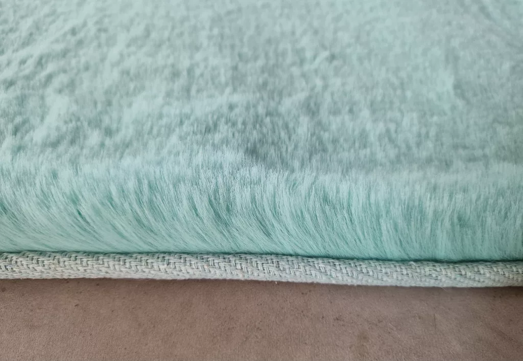 Vastag Zöld Nyúlszőrme Szőnyeg - Image 2