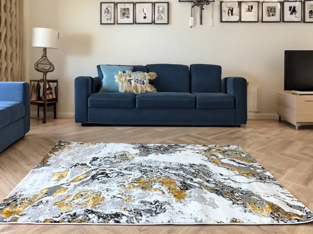 Márványmintás Arany Sunset Szőnyeg 8441