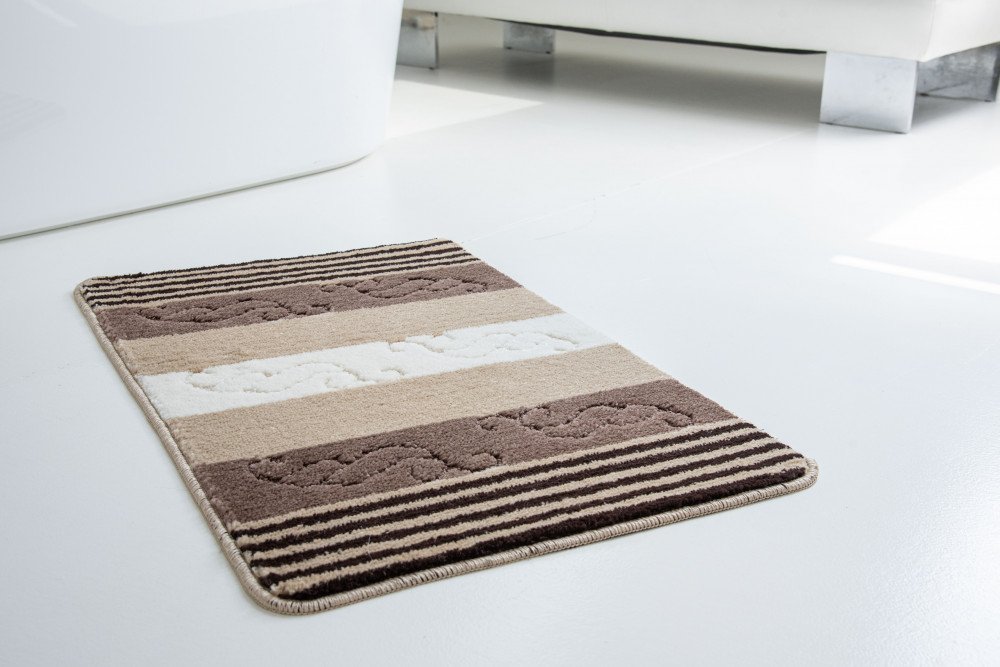 1 Részes Bézs Fürdőszoba Szőnyeg (50x80cm)